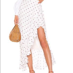 LPA Renzo skirt in White and Red dot